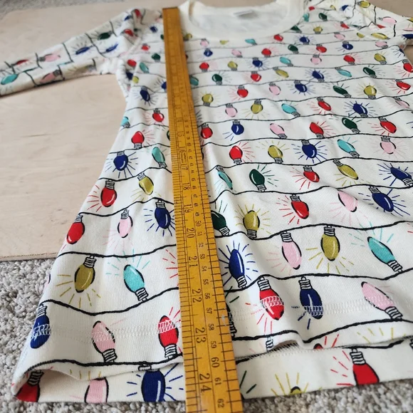 Hanna Andersson Bright Bulbs Unisex Long John Jogger Pajama Set Adult XS - Picture 3 of 11